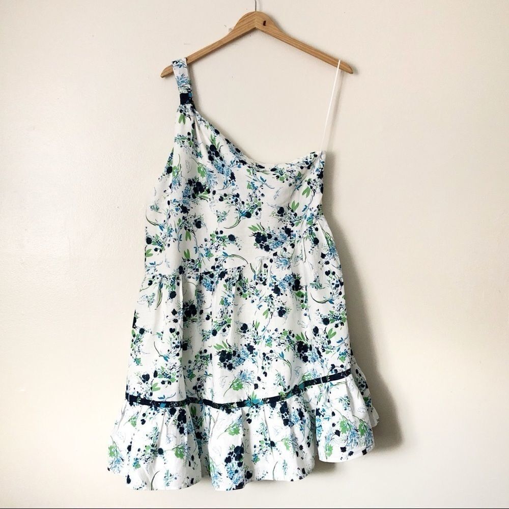 Free People All Mine White Floral Mini Dress